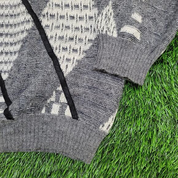 Vintage Pronto-Uono Sweater Womens XL 23x23 Diamond Argyle - Picture 4 of 11